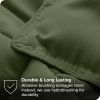 Twin/Twin XL size Super Soft Down Alternative Comforter Set in Olive Green