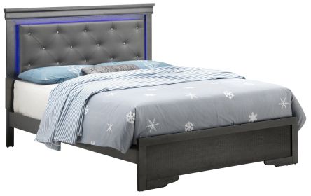 Lorana G6502C-QB3 Queen Bed , Metalic Black