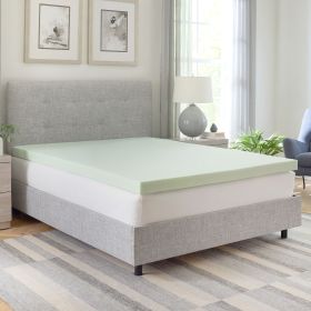 3-Inch Green Tea Infused Memory Foam Mattress Topper - Twin XL