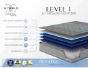 Restonic Comfort Care 11" Hybrid Mattress, Individual Pocketed Coil Mattress , Medium Comfort, King