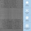 Resort Collection Soft Hand Towels 16x27 inch Luxury Hotel Plush & Absorbent Cotton Hand Towel 6 Pack Smoke Grey