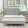 3-Inch Green Tea Infused Memory Foam Mattress Topper - King