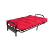 Nabila Full Futon Mattress; 8"H in Red & Black