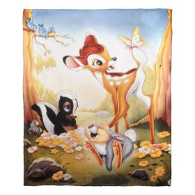Bambi 80th Celebration; Forest Poster Silk Touch Throw Blanket; 50" x 60"