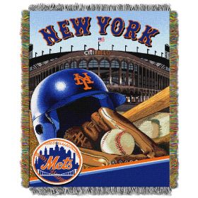 Mets OFFICIAL MLB "Home Field Advantage" 48"x 60" Woven Tapestry Throw