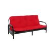 Nabila Full Futon Mattress; 8"H in Red & Black