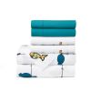 Floral Birds on Wire Soft Polyester 6 Piece Sheet Set