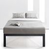 Full size 18 Inch Easy Assemble Metal Platform Bed Frame Wooden Slats