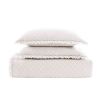 Twin White Farmhouse Microfiber Diamond Quilted Bedspread Set Frayed Edges