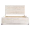 Full Size Solid Wood Platform Bed Frame with Headboard in Rustic White Finish