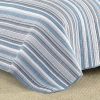 Twin 2 Piece Nautical Anchor Blues 100-Percent Cotton Reversible Quilt Set