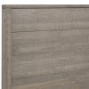 Queen Solid Wooden Platform Bed Frame with Headboard in Grey Wood Finish