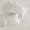 King Size 3 Piece Reversible Scalloped Edges Microfiber Quilt Set in White