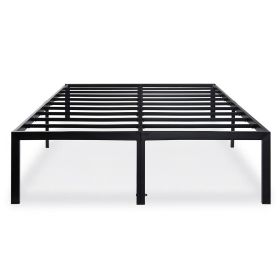 18-inch High Rise Heavy Duty Black Metal Platform Bed Frame (size: Full)