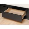 Platform Bed Frame with 3 Storage Drawers in Black