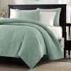 Coverlet Set with Quilted Floral Pattern