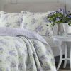 3-Piece Cotton Quilt Set with Floral Pattern