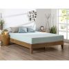 Solid Wood Modern Platform Bed Frame in Rustic Pine Finish