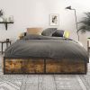 Metal Wood Platform Bed Frame with 4 Storage Drawers