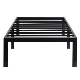 18-inch High Heavy Duty Black Metal Platform Bed Frame (size: Twin)