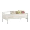 Traditional Pine Wood Day Bed Frame in White Finish