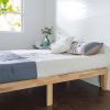 Solid Wood Platform Bed Frame in Natural Finish