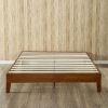 Solid Wood Low Profile Platform Bed Frame in Cherry Finish