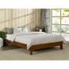 Solid Wood Low Profile Platform Bed Frame in Cherry Finish