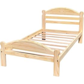 Unfinished Solid Pine Wood Platform Bed Frame with Headboard and Footboard (size: Twin)