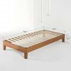 Modern Solid Wood Platform Bed Frame in Natural