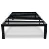 College Dorm Heavy Duty Black Metal Platform Bed Frame