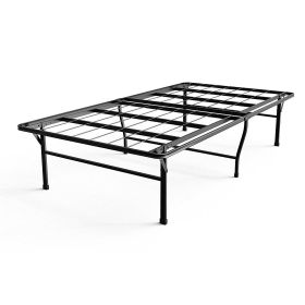 College Dorm 16-inch Tall Metal Platform Bed Frame with Storage Space (size: twin xl)