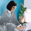 59 Plus 51in Electric Heated Throw Flannel Heated Blanket with 10 Heat Settings Auto off Washable for Home Office Usage