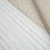 Scandinavian Chevron Beige Tan White Reversible Cotton Quilt Set
