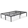 18-inch High Rise Heavy Duty Black Metal Platform Bed Frame