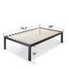 18-Inch Easy Assemble Metal Platform Bed Frame Wooden Slats