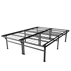 18-inch High Rise Folding Metal Platform Bed Frame (size: Queen)