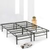 Folding Sturdy Metal Platform Bed Frame with Storage Space