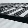 Sturdy Black Metal Platform Bed Frame with Wide Steel Slats