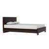 Dark Brown Faux Leather Upholstered Platform Bed Frame with Headboard