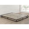 6-inch Low Profile Metal Platform Bed Frame with Wooden Slats