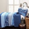 Boho Floral Birds Reversible Quilt Set