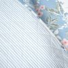 Blue Pink White Beige Floral Cottage Lightweight 3-Piece Quilt Set