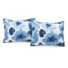 Flower Pattern Lightweight Polyester Microfiber Quilt Set
