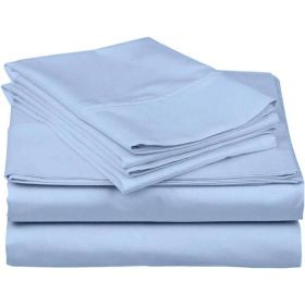 100-Percent Egyptian Cotton 1000 Thread Count Sheet Set (Color: Blue, size: Full)