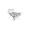 Bed Frame with Rounded Headboard Footboard