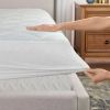 Washable Quilted Mattress Pad with Elastic Fitted Skirt