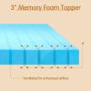 3-inch Thick High Density Memory Foam Mattress Topper
