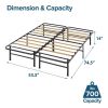 Bed Frame with Bamboo Wood Slats
