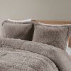 Sherpa Faux Fur 3-Piece Comforter Set with Pillow Shams